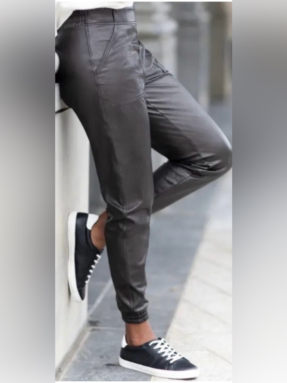 SPANX leather like jogger NWT